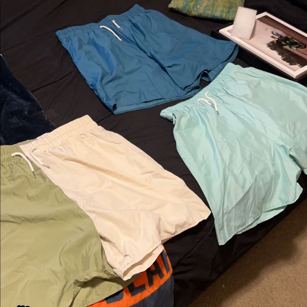 Really thin swimming trunks $15 for all 3 pairs size L